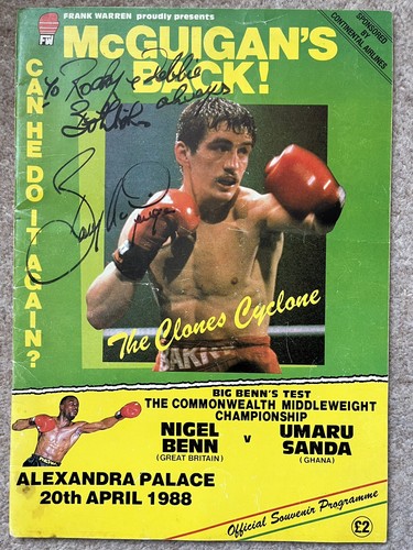 Signed barry mcguigan - signed, v
