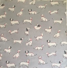 Used 38cm x 49cm L Cath Kidston Sausage Dogs Dachshund /Grey Lightweight