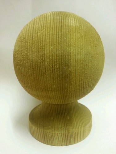Treated wooden ball finial - ball,