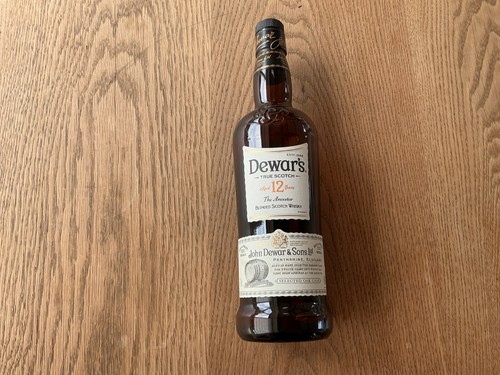 Empty whisky bottle dewars - whisky, of