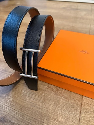 Hermès leather belt black - black, &