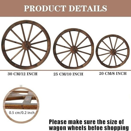 Wooden wagon wheels - wooden, wall