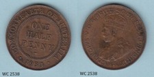 Australia 1/2 Half Penny 1933 George V) Coin