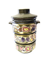 Vintage German Rumtopf Fruit Preserving Stoneware Jar with Lid 825-32