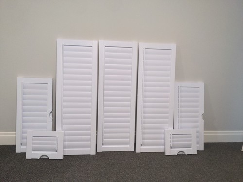 White drill shutter blinds - white,