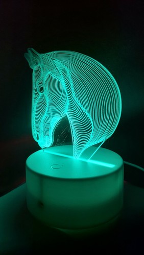 Led horse lamp light - 3d,