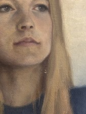 Vintage Oil Portrait Painting