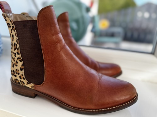 Joules tan leather chelsea - joules,