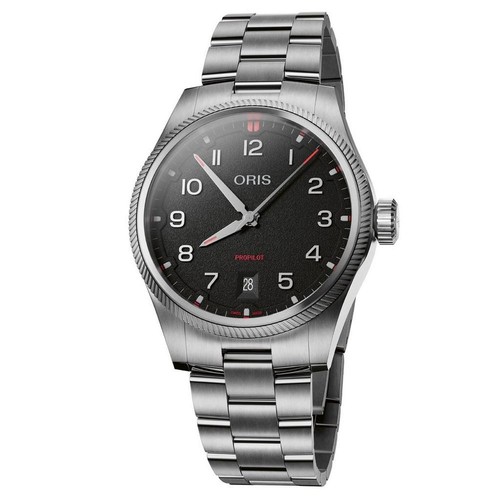 Oris propilot date 41mm black - oris,