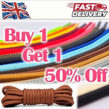 Shoe Laces Round Hiking Shoelaces Walking Work Boots 4.5mm Strong 19 Colours! UK