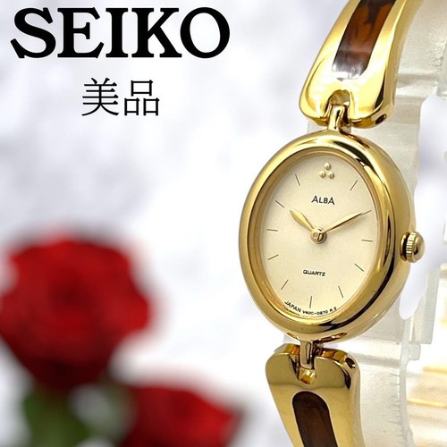 Seiko alba v111 0e30 - alba, oval