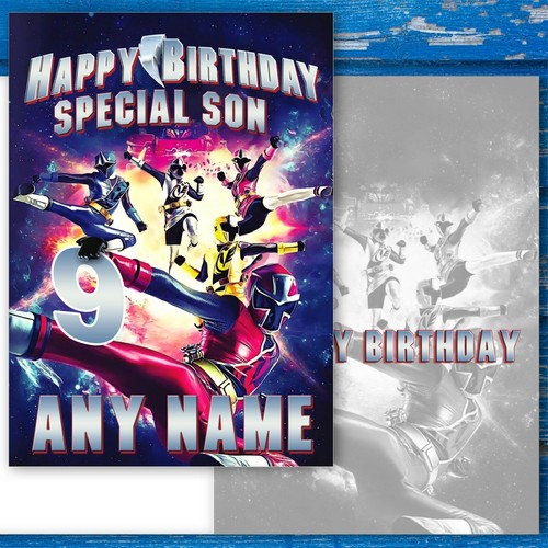 Power rangers birthday card - power,