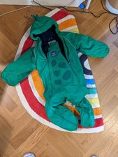 Jojo Maman Bebe Waterproof Puddle Suit Snowsuit Green Dragon Dinosaur 2-3yrs