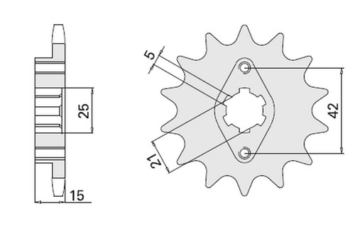 Front sprocket 7003 ducati - front,