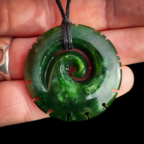 Greenstone pounamu notched - greenstone,