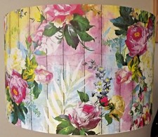 Vintage Rose Lampshade,floral wood ,shabby chic,light shade,pastels FREE GIFT