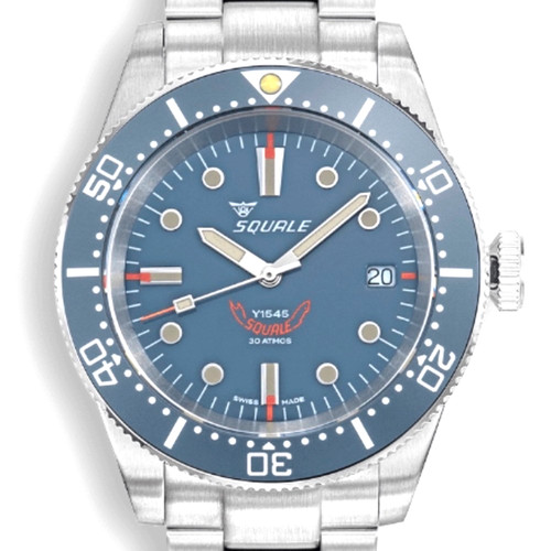 Squale 1545 grey blue dial - grey,