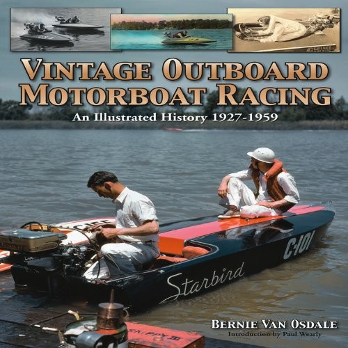 Vintage outboard motor boat - vintage,