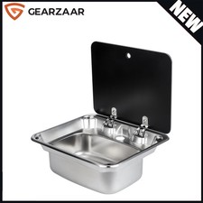 RV Camper sink  w/ Glass Lid