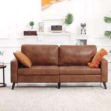 2m Wide Faux Leather 3 Seater