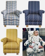 Orla Kiely Fabric Children's Chairs Kids Armchairs Child's Girls Boys Nursery 