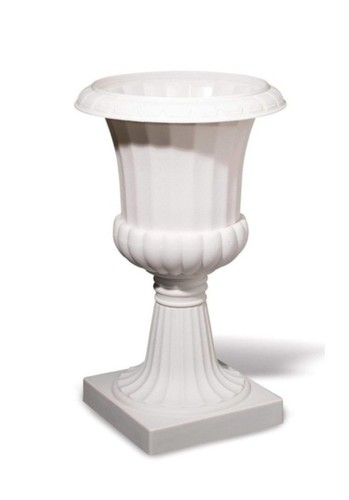 Two 50cm white pvc - two(2), urn