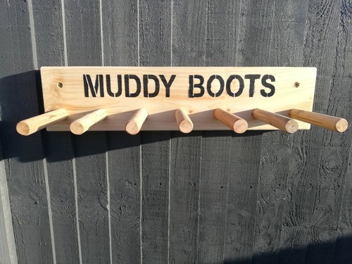 Welly rack boot holder - boot, wall