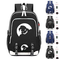 Nightmare Before ChristmaS USB Charging Port Backpack School Bag Hiking Rucksack