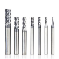 5pcs Solid Carbide End Mill Set 4 Flutes 2-6mm CNC Milling Cutter Slot Drill