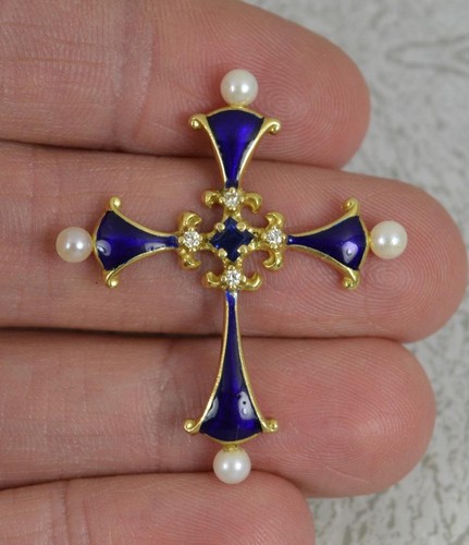 Midnight sapphire cross - sapphire,