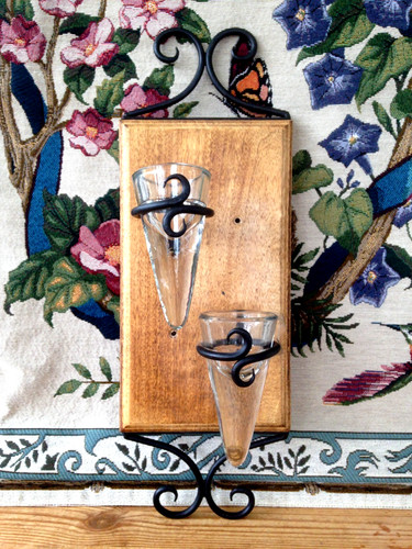 Wrought iron wood glass - wrought, &