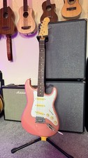 Hohner Arbor MX Series Stratocaster Electric Guitar 1980s Vintage, Pink
