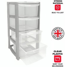 Plastic Storage Unit 4 Tier