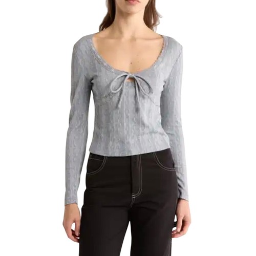 Elodie grey cable knit lace - knit,