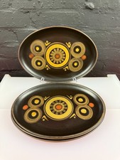 4 x Denby Arabesque Oval Steak Dinner Platter Plates 31 cm x 22.5 cm Last 2 Sets