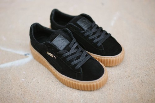 Puma rihanna black gum - puma, suede