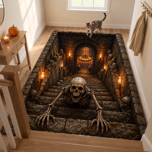 Skeleton dungeon staircase - dungeon,