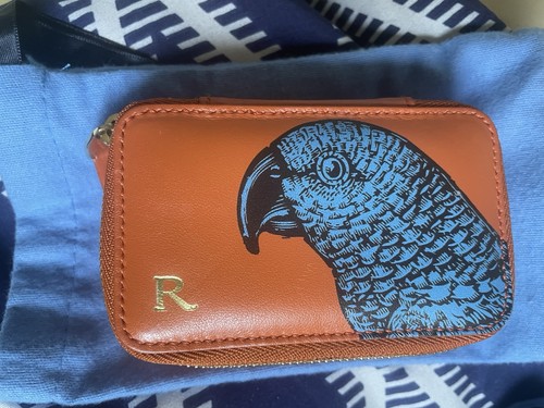 Smythson leather pouch - orange,