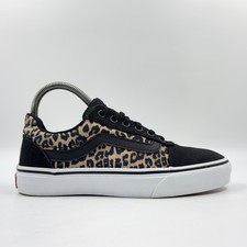 Vans Ward Deluxe Womens Black Leopard Print Trainers UK Size 3.5