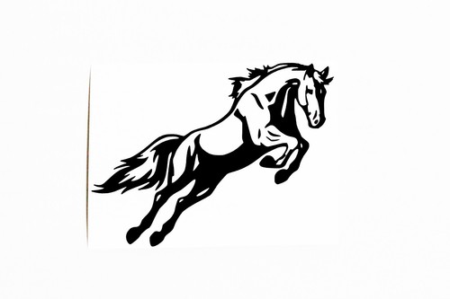 Jumping horse bumper sticker - horse,
