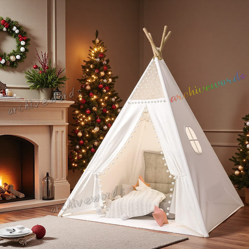 160cm large canvas kids teepee - kids,