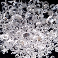 2000 x Clear Wedding Scatter Crystals Decoration Diamond Confetti Assorted Sizes