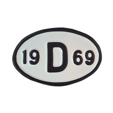 Rear Year Plate 1969 VW Beetle