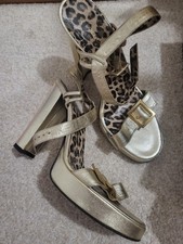 Ladies Gold Leather Designer