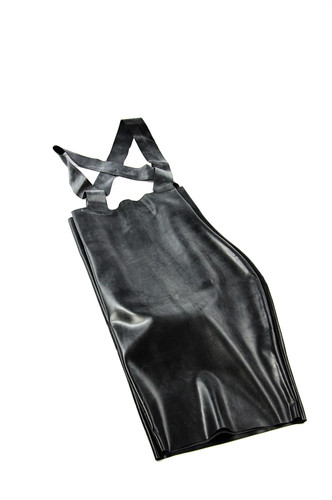 Latex shorts with straps - latex,