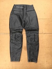 FRANK THOMAS Ladies Leather Motorbike Trousers Ladies UK 10  28" Waist T47