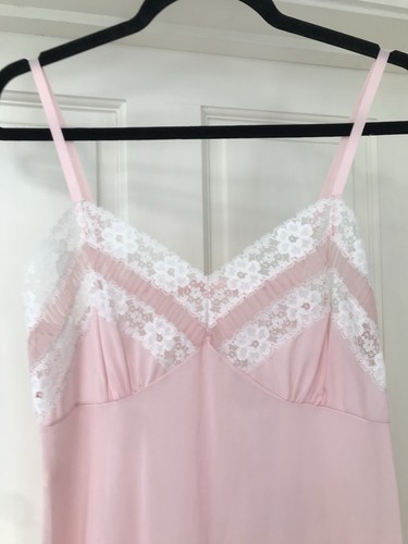 Vintage pink white nylon - nylon, full