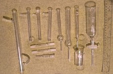 Job Lot Quickfit Small Glassware Lab Dropping Funnel Liebig Condenser Pyrex