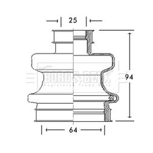 Borg beck drive shaft bellow - borg, &