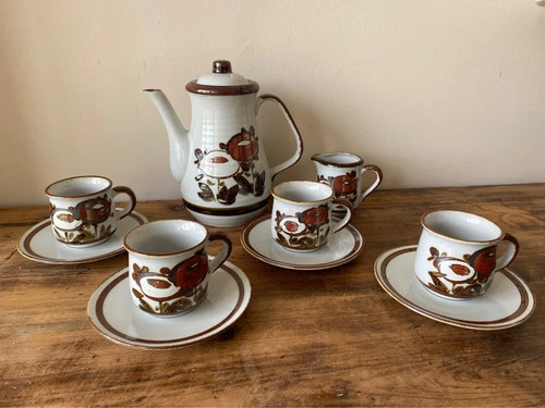 Japanese stoneware coffee set - stoneware,